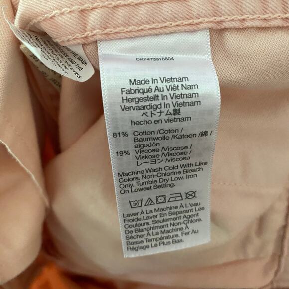 Madewell Women's size 29 Pink Cargo Straight Leg Pants Baggy Boho Military - Picture 12 of 12